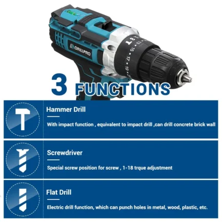 Tournevis Électrique Drillpro 20V Brushless – Image 3