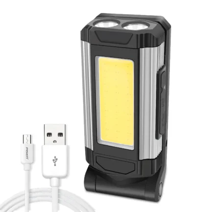 1/2/4PCS Magnetic COB Work Light USB Rechargeable LED Flashlight Portable Lantern Camping Light Type-C Power Bank Function Lamp – Image 12