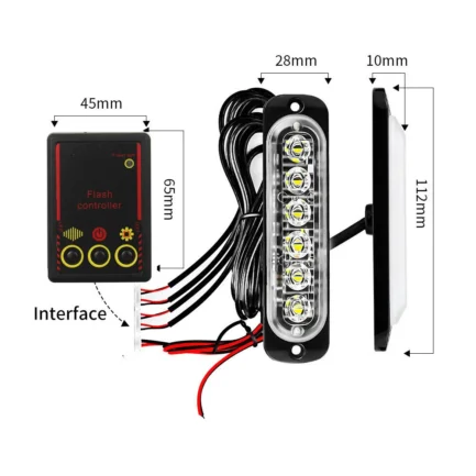 Feux LED Urgence Grille Voiture – Image 3